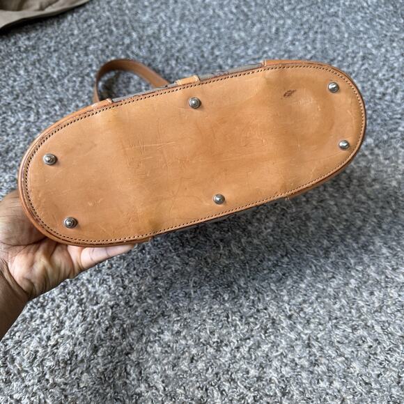 Y2K Vintage Dooney & Bourke Signature Crescent Shoulder Bag Hobo L806 Brown VTG - Picture 9 of 15